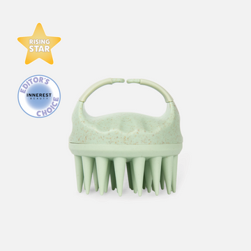 TADA Natural Beauty | Green Biodegradable Long Bristle Scalp Massaging Shampoo Brush