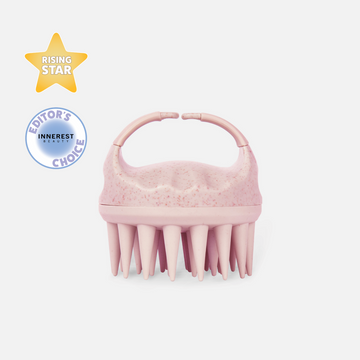 TADA Natural Beauty | Pink Biodegradable Long Bristle Scalp Massaging Shampoo Brush
