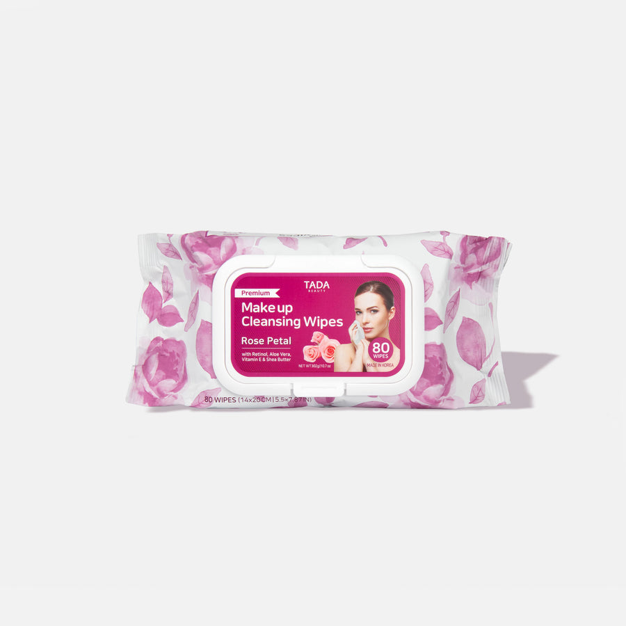TADA Beauty | Rose Facial Cleansing Wipes