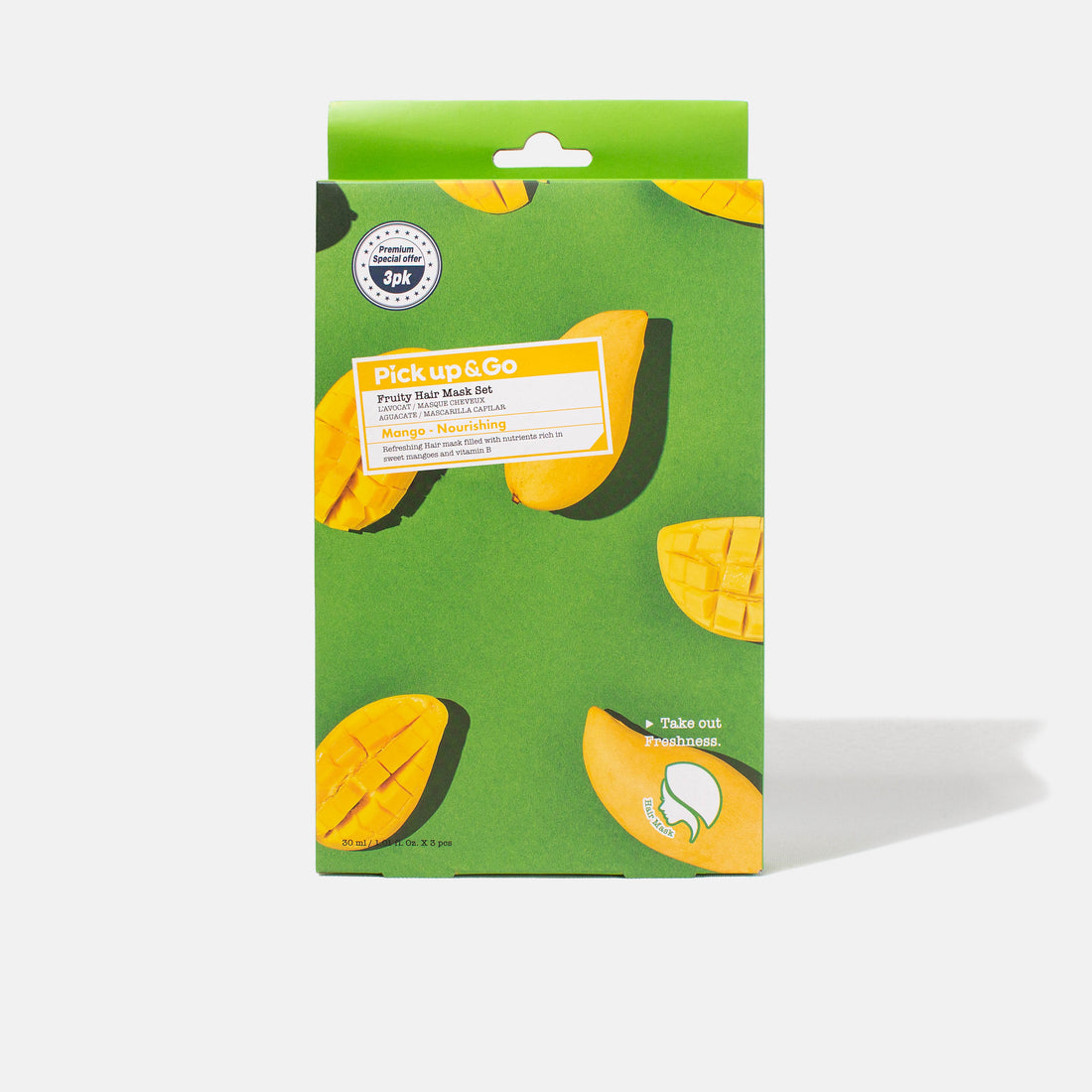 Pick Up & Go Fruity Hair Mask | Mango - Nourishing | 3ct (4pk)
