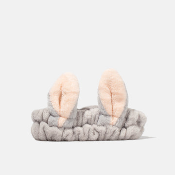 SoloVegan | Grey Bunny Ears Spa Headband
