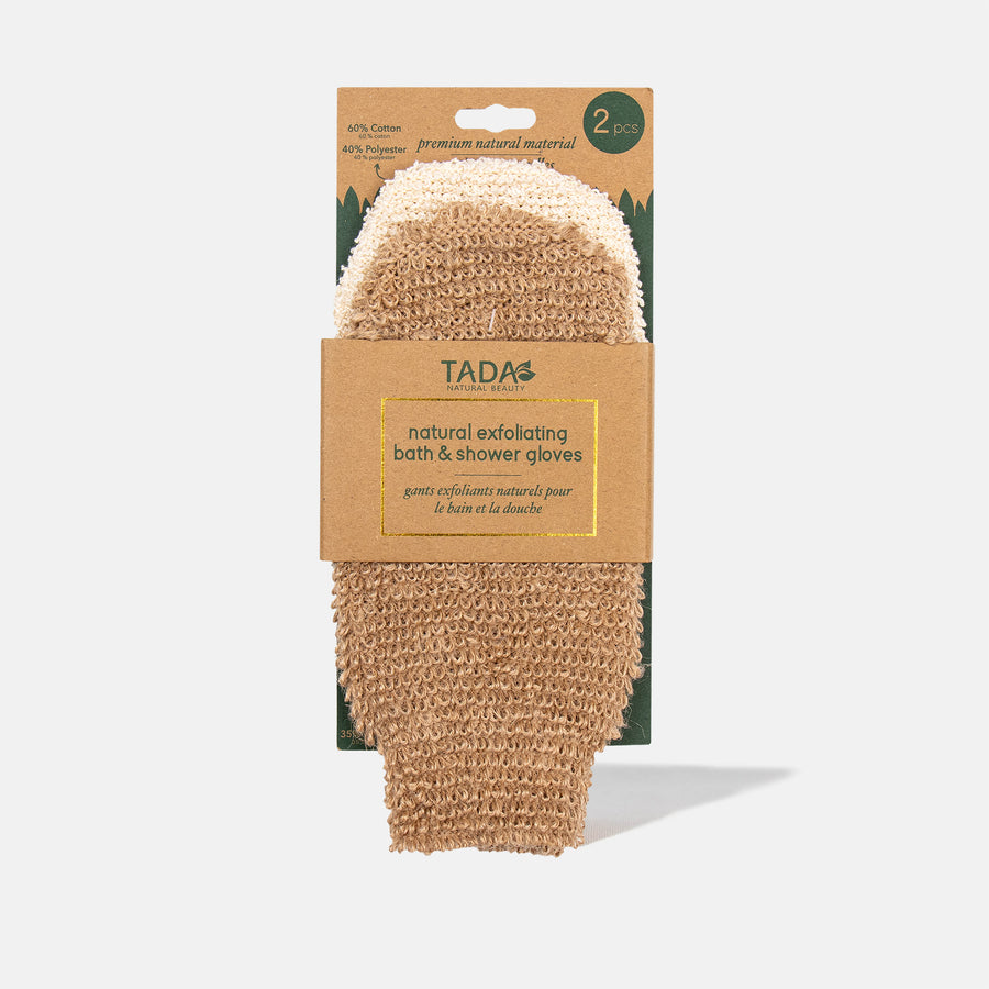 TADA Natural Beauty | Natural Exfoliating Shower Gloves