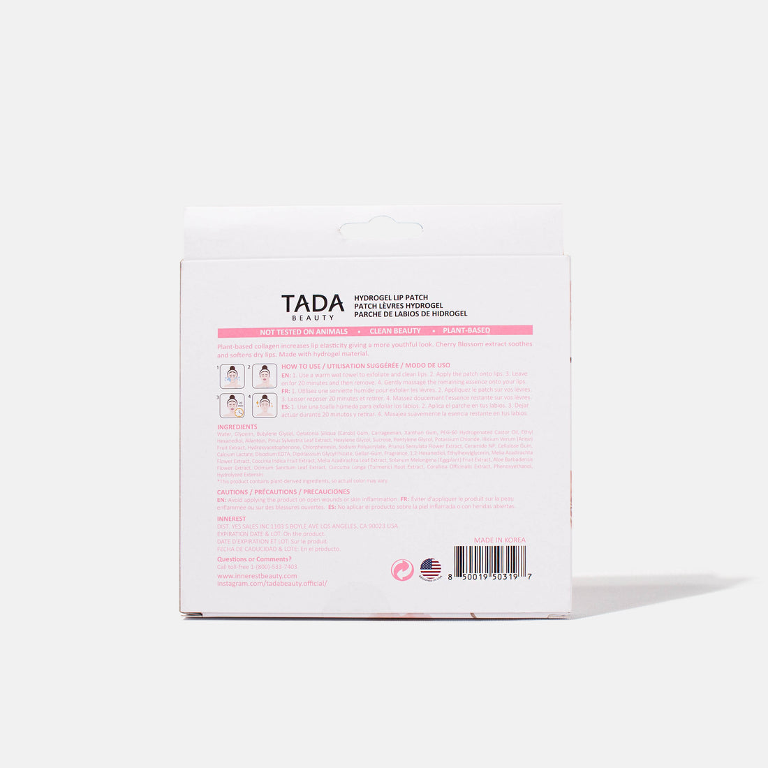 TADA Beauty | Cherry Blossom Hydrogel Lip Patch