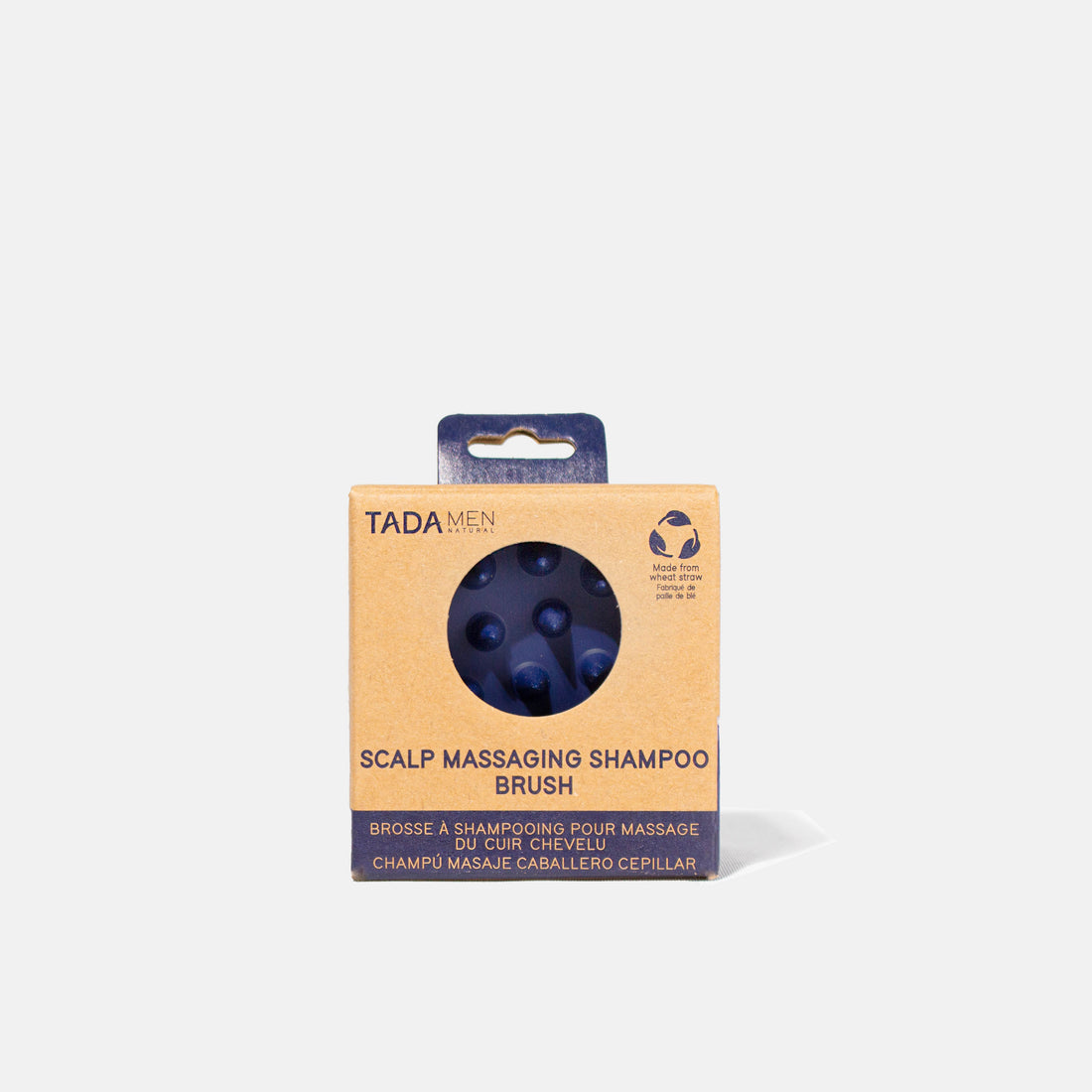 TADA Men | Biodegradable Scalp Massaging Shampoo Brush (Navy)