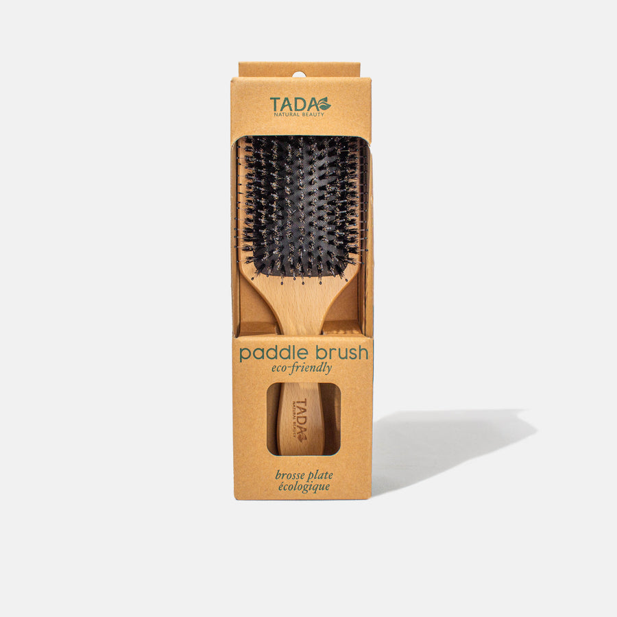 TADA Natural Beauty |  Boar Bristle Black Hair Brush